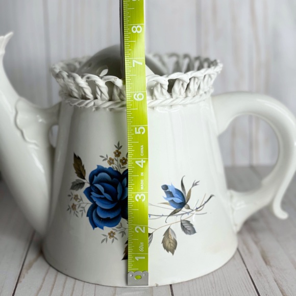 Elpa Alcobaca Portugal Floral Ceramic Watering Can Vase - Picture 8 of 14